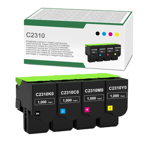C2310 High Yield Black Cyan Magenta Yellow Toner Cartridge Replacement for Lexmark C2310K0 C2310C0 C2310M0 C2310Y0 for C2325 C2425 C2535 MC2325 MC2425 MC2535 MC2640 Printer