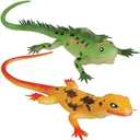 ArtCreativity Soft Lizard Toys for Kids, Set of 2, PVC Animal Figurines, 13.5 Long Lizard Toys for Pretend Play and Wildlife Decorations, Gifts & Favors for Safari or Zoo Birthday Party