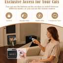 Smart Cat Door for Interior & Exterior, Flap Opening is 7.67 (H) by 7'' (W), RFID Cat Pet Door with 3 RFID Collar Sensor Keys & 1 Remote & 4 Way Locking Cat Flap, Automatic Opening Cat Door (Black)