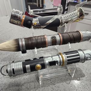 Acrylic Desktop Lightsaber Stand - 3-Tier Display for Lightsabers (Transparent)