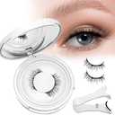 Magnetic Eyelashes With Applicator, Natural-looking, No Adhesive, No Eyeliner, Soft Comfortable Magnetic Lashes, Easy to Wear, Reusable (1Pair Eyelashes)