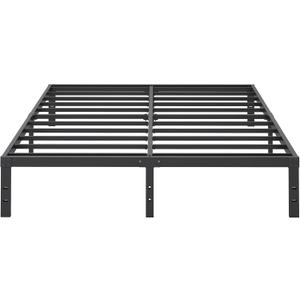 Cieemine 10 Inch King Size Bed Frame, Platform Metal Bed Frame King Heavy Duty Steel Slat Mattress Foundation, No Box Spring Needed, Easy Assembly, Noise-Free, Black