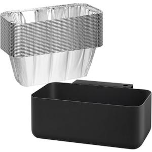 Erweicet Blackstone Grease Catcher, Blackstone Grease Trap with Pack of 24 Foil Grease Cup Liners for Griddle Drip Pans Erweicet Blackstone Grease Catcher, Blackstone Grease Trap with Pack of 24 Foil Grease Cup Liners for Griddle Drip Pans