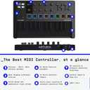 Arturia MiniLab 3 - Universal MIDI Controller for Music Production, with All-in-One Software Package - 25 Keys, 8 Multi-Color Pads - White (MiniLab 3 Only, Deep Black)