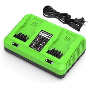 2-Port 40V Replacement for Greenworks 40v Battery Charger Compatible with 29482 29252 20202 22262 29472 29462