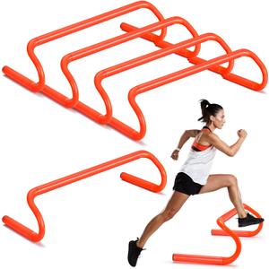 5 Pcs Speed Agility Training Hurdles Detachable Durable Equipment Plyometric and All Purpose Speed Training Hurdle Equipment for Athletes Soccer Basketball (6 Inch, Orange)