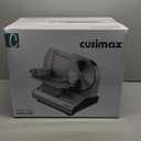 Meat Slicer, CUSIMAX Electric Deli Meat Slicer with 2 Removable 8.7''Stainless Steel Blades, Removable Food Carriage, 1-20mm Adjustable Thickness Food Slicer for Home, Easy for Cut Meat, Cheese, Bread (Matte Silver)