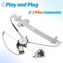 Vurkcy Rear Left Driver Side Power Window Regulator with Motor Compatible with Honda Pilot 2003 2004 2005 2006 2007 2008, Replace OE 748-512