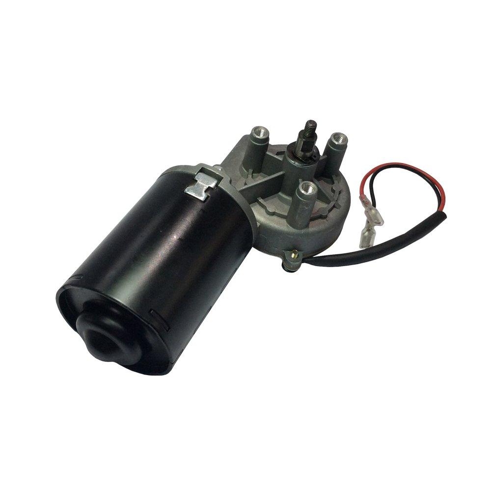 High Torque PMDC Right Angle Gear Motor 12V Reversible 50 RPM (Right Gear-Box) with Threaded Shaft