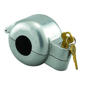 Prime-Line EP 4180 Doorknob Lock-Out Device – Doorknob Lock with Key to Block Access to Keyhole, Removeable and Easy to Use, Fits Round Doorknobs with Max Diameter of 2-7/8 in., Gray (Single Pack)