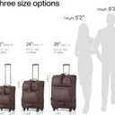 Hanke 20 Inch Softside Expandable Carry On Luggage with Spinner Wheels, Rolling Suitcase Travel Luggage with TSA Approved Luggage,Coffee