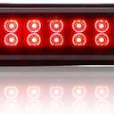 LED Third 3rd Brake Light assembly fit for Chevy GMC C/K 1500 88-99,for C/K 2500 3500 1988-2000,for Silverado 94-98, Rear Cargo light Lamp High Mount Stop Lamp,Black Housing Smoke Lens