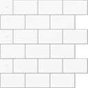 Art3d 10-Sheet Peel and Stick Backsplash, 12 in. x 12 in. Subway 3D Wall Panels, Mono White with Gray Grout