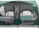 CAMPROS CP Tent 12-Person-Camping-Tents,3 Room Family Tents,Waterproof Windproof Family Tent with Top Rainfly,6 Large Mesh Windows,Double Layer,Easy Set Up, Portable with Carry Bag-20' x 9' x 72"(H) (Dark Green)