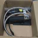 Fransiton Black Waterfall Bathroom Faucet Lavatory Single Handle 1 or 3 Hole Bathroom Sink Faucet Washbasin Faucet with Deck and Pop-up Drain