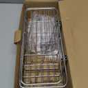 Epicano Anti-Swing Hanging Shower Caddy Stainless Steel 304, Over Head Shower Caddy Rustproof with hooks for Towels, Sponge and more, Chrome (Silver)