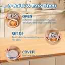 90PC Reusable Aluminum Foil Food Covers, Elastic Stretch Food Covers for Bowls, Plates, Dishes. Keep Food Warm & Fresh, Dust-Proof, Reusable Kitchen Lids for Home, Party, Picnic, Restaurant (22CM)