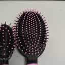 Conair Salon Results Cushion Hairbrush Set - Men & Women - Hairbrushes For All Hair Types - Detangling - Features Travel Size, Full-Size - Pink/Black