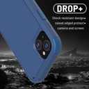 X-belmox Case for iPhone 15 6.1 Inch, 3-Layers Military Protective Heavy Duty Protection, [Anti-Slip] [Shockproof] Rugged Phone Case, [Drop Proof] Durable Phone Cover for iPhone 15, Sea Blue