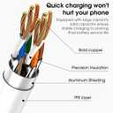 USB C to USB C Cable for Apple, 3-Pack 6FT, 60W USBC/Type-C Fast Charger Cord Compatible with iPhone 17/16 Pro Max, iPhone 17 Air, iPad Pro/Air