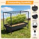 Goat Hay Feeder, Pasture Hay Feeder 70 Gallon Hay Grain Livestock Feeder