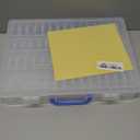 Bead Organizer Box with Handle, 122Pcs Small Bead Storage Boxes with Hinged Lid and Portable Craft Case, Mini Clear Plastic Container for Jewelry Making Diamond Bracelet Screws Seeds Nails Small Parts