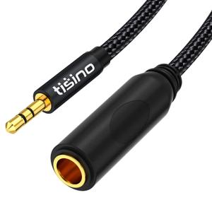 Tisino 1/4 to 3.5mm Adapter, 1/4" Female to 1/8" Male Stereo Audio Adapter for Headphone, Amplifiers, Guitar, Amp etc. - 1ft/30cm