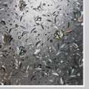 Kromapolis Window Film, Window Privacy Film Frosted, Vinyl Glass Covering, Stained Glass Decorative Film, Static Window Clings, Non-Adhesive (Grayish Black, 29.5 x 78.7 inch), 29.5In x 78.7In