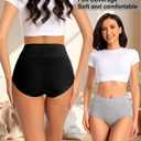 Womens Cotton High Waisted Underwear Full Coverage Panties Ladies Briefs Multipack (Regular & Plus Size) (X-Large, Multicolored-01-5 Pack)