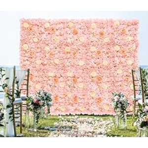 Flower Wall Panel Wedding Backdrop: 7.5ftx5ft Peach Artificial Floral Backdrop Wall Panels Rose Background for Party Baby Bridal Shower Decoration