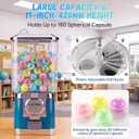 Lounsweer 31 Pcs Classroom Gumball Prize Machine with Empty Balls 17 x 7.8 x 7.8 Inches Teacher Student Classroom Token Reward Capsule Vending Toy Machine with Filled Capsules for Elementary School