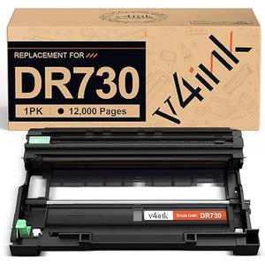 v4ink Compatible DR730 Drum Replacement for Brother DR730 DR760 Drum for Brother HLL2325DW HLL2350DW HLL2370DW HLL2390DW HLL2395DW MFCL2690DW MFCL2710DW MFCL2717DW MFCL2750DW DCPL2550DW (NOT Toner)