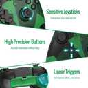BETMI for Wireless Xbox Controller with Macro Programmable/Turbo/Remappable/Dual Vibration/with Adapter, 2.4GHz Gamepad Compatible with Xbox One, Xbox Series X/S, PC (Green)
