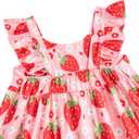 Vieille Toddler Girls Summer Dress Ruffle Sleeveless Casual Beach Sundress Tiered Swing Princess Dress for 2-8 Years (Pink)