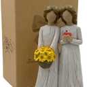 Sister Figurines Forever Bond Sunflower & Apple Decor Birthday/Mothers Day/National Sister Day Gift