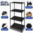 Sliner 8 Pack 14 x 36 Inch Wire Shelf Liner Black Plastic Waterproof Liners for Organizing Metal Rack Shelves, Kitchen Cabinets, Cupboard, Pantry
