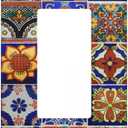 Talavera Mexican Tiles Single Gang Rocker Decorative Light Switch Cover,1-Gang Decorator Wall Plate Switch Plate Cover Receptacle Outlet Cover,Size 4.50" X 2.76"inch