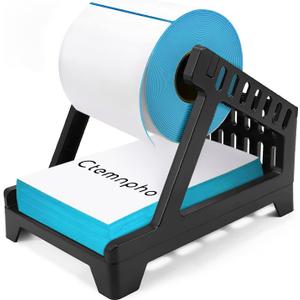 Ctemnpho Large Label Holder for Rolls and Fan-Fold Labels, Basket, Stand Desktop Printer Accessory for Home, Office (Black, Large)