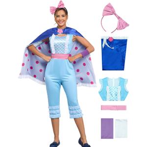 Poboola Character Costume Adult Cute Costumes for Women Princess Cowgirls Halloween Cosplay Deluxe Fancy Little Dress, X Small