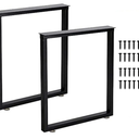 Metal Table Legs 28 Inch Heavy Duty Metal Desk Legs Set of 2 28” Height 24” Wide Industrial Black Table Legs,Modern Furniture Legs