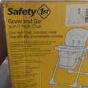 Safety 1st High Chairs for Babies and Toddlers, 3-In-1 Grow and Go with Tray and Adjustable Seat, Birchbark