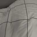 White Grid Comforter Set Queen, 3 Piece Black Line Windowpane Comforter Sets with 2 Pillow Shams, Modern Minimalist Comforte