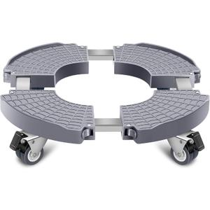 Sanyi Plant Caddy with Wheels, Adjustable 15-21 inch, Heavy Duty, Rolling Plant Stand, Outdoor Use