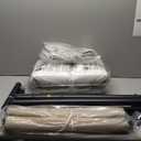 HollyHOME Mid Century Modern Accent Chair, Comfy Reading Chair with Soft Cushion, Metal Frame Fabric Large Lazy Chair, Upholstered Lounge Sofa Chairs for Living Room, Bedroom, Balcony, Camel&Blue