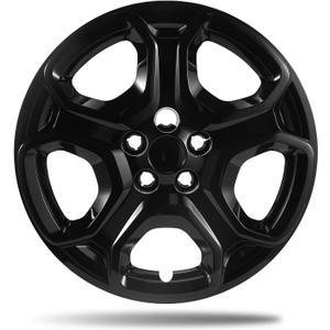 17 Inch Gloss Black ABS Hubcaps for 20132025 Ford Escape S Base, Fits 17-inch OEM Steel Wheels CJ5Z-1015-A & LJ6Z-1015-A, OEM Replacement GJ5Z-1130-A, Bolt-on Wheel Covers, 4-Pack
