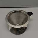 Pour Over Coffee Dripper Stainless Steel Reusable Filter Paperless Cone Coffee Maker Dripper for 1-2 Cup