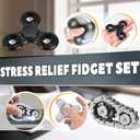 5 Pcs Fidget Toys Adults & Teen Metal Fidgets Spinner for Teens Boys Magnetic Slider Cool Gadgets Office Desk Toy Stress Relief Sensory Items Figette for Classroom Autism ADHD Anxiety Gifts