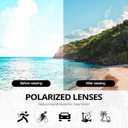 LVIOE Cat Eye Polarized Sunglasses for Women Trendy Classic Retro Shades with UV400 Protection for Driving Fishing LS1205 (A3 Black Brown/Grey)