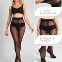 MERYLURE Sheer Black Tights for Women T-Crotch 20D Ultra Thin Pantyhose High Waist Stockings Reinforced Toes 2 Pairs (Medium)