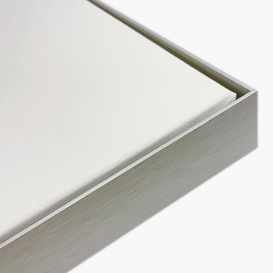 Floater Frame for 18x24 Canvas Paintings, 1.5” Deep DIY Metal Canvas Floating Frame for Portrait Landscape Oil Painting Art Show Gallery Wall Home Office Living Room Decor (Silver)